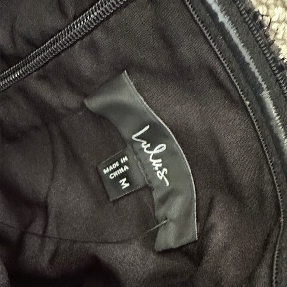 NWT lulus Black Tweed Strapless Rhinestone Bow Mini Dress Medium - Picture 11 of 13